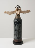 Edward Kienholz / 
The Black Angel, 1964 / 
mixed media assemblage / 
21 1/2 x 15 x 15 in (54.6 x 38.1 x 38.1 cm) / 
Private collection