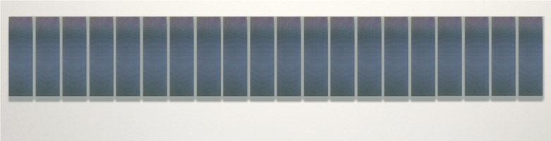 Painting in 20 Parts, 1990 / 
acrylic on canvas / 
Overall: 17 3/4 x 140 1/2 in (45.1 x 356.9 cm) 
