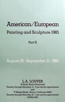 American/European Painting and Sculpture  / Part II announcement, 1985
