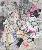 Therm Reac-tor, 1993 / 
oil, acrylic, shellac on canvas / 
78 x 66 in (198.1 x 167.6 cm) / 
Private collection