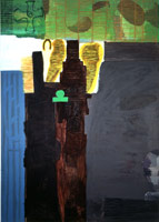 Mandarin Secret, 1987 / 
acrylic on canvas / 
96 x 68 in (243.8 x 172.7 cm) / 
Private collection