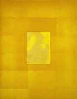 Untitled, 1990 / 
mixed media on fiberglass board / 
55 x 43 1/2 in (139.7 x 110.5 cm)