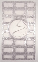 Untitled, 1996 / 
silver on paper / 
77 3/8 x 43 7/8 in (196.5 x 111.5 cm) (uf) / 
80 1/4 x 47 1/4 in (204 x 120 x 4 cm) (fr) / 
Private collection