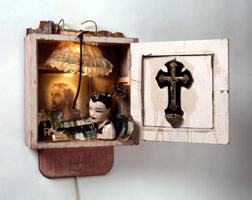Drawing for the Jesus Corner, 1982 - 83 / 
mixed media assemblage / 
24 x 27 x 17 in (61 x 68.6 x 43.2 cm)
