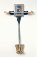 J.C. #90, 1994 / 
mixed media assemblage / 
46 x 27 x 9 in (116.8 x 68.6 x 22.9 cm) / 
Private collection