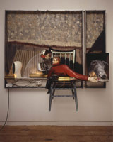 Edward & Nancy Reddin Kienholz / 
Feedin' The Hog, 1993-94 / 
mixed media assemblage / 
65 x 73 x 21.5 in (165.1 x 185.4 x 54.6 cm) / 
Private collection 