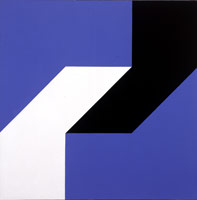 Exact Change, 1977 / 
oil on linen / 
Linen: 34 x 34 in (86.4 x 86.4 cm) / 
Framed: 35 x 35 in (88.9 x 88.9 cm) / 
Private collection