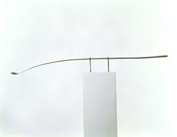 Cucchiaio (Tablespoon), 1989 / 
bronze (plus pedestal & holding bracket) / 
5 1/4 x 57 3/4 x 1 5/8 in (13.3 x 146.7 x 4.1 cm)