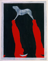 Untitled, 1993 / 
colored pencil and oil on paper / 
16 1/2 x 12 3/4 in (41.9 x 32.4 cm)
