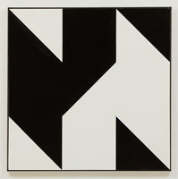 Frederick Hammersley / 
Poles a part, #8 1980 / 
oil on linen / 
framed: 45 x 45 in. (114.3 x 114.3 cm)