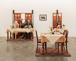 Edward and Nancy Kienholz / 
The Soup Course at the She-She Cafe, 1982 / 
Mixed media / 
Permanent Collection, Institute of Contemporary Art, Miami / 
Gift of Irma and Norman Braman