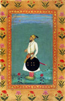 Mughal Painting / 
Portrait of a Prince, 1650 / 
watercolor / 
9 3/16 x 5 3/8 in (23.3 x 13.7 cm)