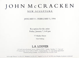 John McCracken announcement, 1994