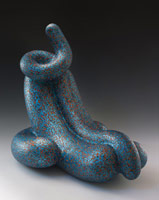 Ken Price / 
Laird, 2010 / 
acrylic on fired ceramic / 
18 3/4 x 23 x 18 in. (47.6 x 58.4 x 45.7 cm) / 
Private collection
