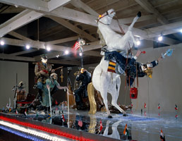 Edward & Nancy Reddin Kienholz<br>
The Ozymandias Parade, 1985<br>
mixed media tableau<br>
152 x 349 x 180 in (386.1 x 886.5 x 457.2 cm)          