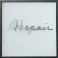 Hope - Despair, April
        2, 2007 / 
        lenticular (mixed media) / 
        18 x 18 in. (45.7 x 45.7 cm)