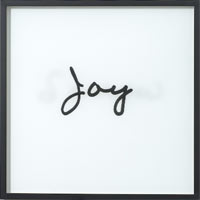 Joy - Sorrow, April
        2, 2007 / 
        lenticular (mixed media) / 
        18 x 18 in. (45.7 x 45.7 cm)