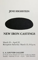 Jene Highstein, New Iron Castings announcement, 1980