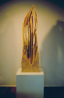 David Nash / 
Flaming Vessel, 1992 / 
tan oak / 
61 1/2 x 16 3/4 x 9 1/2 in (156.2 x 42.5 x 24.1 cm)

