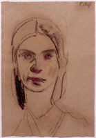 R.B. Kitaj / Emily Dickinson, 2000 – 2003 / 
pastel and charcoal on paper with oil / 
22 x 15 inches (55.9 x 38.7 cm)