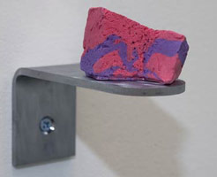 Some More For The Road #2, 2007 / 
        pigmented acrylic reinforced plaster, stainless steel wall brackets / 
        2 x 3 1/4 x 1 5/8 in. (5.1 x 8.1 x 4.2 cm)