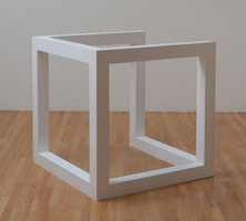 Sol LeWitt / 
Incomplete Open Cube (10-4), 1974 / 
painted aluminum / 
41 1/2 x 41 1/2 x 41 1/2 in. (105.4 x 105.4 x 105.4 cm)
  