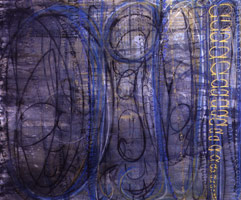 Three o'clock (SM97 43), 1996 - 97 / 
pastel, charcoal, silkscreen, acrylic, polymer emulsion on canvas / 
62 x 74 in (157.48 x 187.96 cm) / 
Private collection