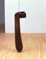 Peter Shelton / 
bagbox, 1988 - 89 / 
bronze / 
54 x 12 x 12 in (137.2 x 30.5 x 30.5 cm) / 
Collection of Museum of Fine Arts, Houston