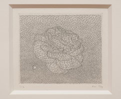 Tom Wudl / 
The Fragrances of Enlightenment Practice (Kindness), 2009 / 
      Etching (ink on rag paper) / 
      paper: 11 x 15 in. (27.9 x 38.1 cm); / 
      image: 2 7/8 x 3 3/8 in. (7.3 x 8.6 cm) / 
      Edition of 12
