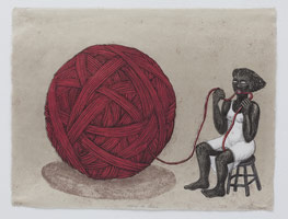 Alison Saar / 
Coup de grâce, 2012 / 
lithograph in four colors / 
19 1/4 x 25 in. (48.9 x 63.5 cm)