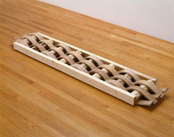 Richard Deacon / 
Jacob, 2004 / 
wood / 
4 1/8 x 15 1/4 x 74 3/4 in (190 x 38.5 x 10.5 cm)