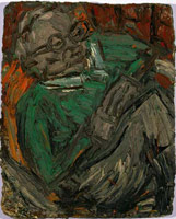 Leon Kossoff / 
Portrait of Chaim, 1987 / 
oil on board / 
25 1/8 x 20 in (64 x 51 cm) / 
Private collection
