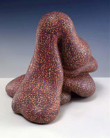 Ken Price / 
Vladimir, 2005 / 
acrylic on fired ceramic / 
15 1/2 x 20 x 14 1/2 in (9.4 x 50.8 x 36.8 cm) / 
Private collection
