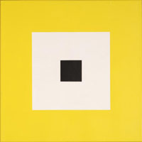 Frederick Hammersley / 
Power Play #4, 1966 / 
oil on linen / 
40 x 40 in (101.6 x 101.6 cm) / 
Private collection 
