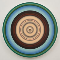 Don Suggs / 
Mona Lisa Iris, 2010 / 
oil on canvas / 
diameter: 45 in (114.3 cm) / 
Private collection