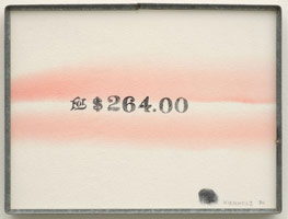 Edward & Nancy Reddin Kienholz / 
For $264.00, 1974 / 
aquarelle and ink on paper / 
12 x 16 in. (30.5 x 40.6 cm)