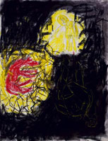 Georg Baselitz / Untitled (23.VI.88), 1988 / 
      pastel and charcoal on paper / 
      Paper: 30 x 23 in. (76.2 x 58.4 cm) / 
      Framed: 37 x 29 3/4 in. (94 x 75.6 cm)