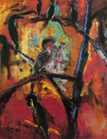 Vogelbaum (Bird Tree), 1986 / 
oil on canvas / 
67 x 51 in (170.18 x 129.54 cm) / 
Private collection