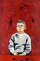 Tony Bevan / Portrait Boy, 1991 / 
      acrylic on canvas / 
      69 3/4 x 46 in. (177.2 x 116.8 cm)  / 
      Private collection
