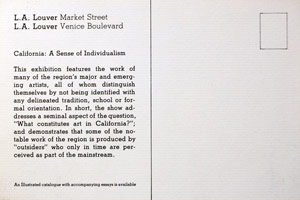 California: A Sense of Individualism Part I announcement, 1981