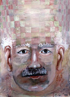 Untitled (Self Portrait), 2000 / 
acrylic on paper / 
17 1/4 x 12 1/4 in (43.9 x 31.2 cm) / 
Private collection