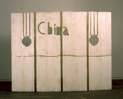 China Wall, 1968 / 
acrylic, wood, and resin / 
72 x 92 in (182.9 x 233.7 cm)