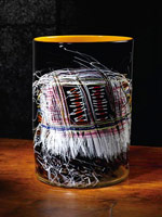 Dale Chihuly / 
Black Cylinder #47, 2006 / 
        handblown glass / 
        19 x 13 x 13 in. (48.3 x 33 x 33 cm)
