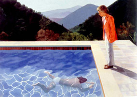 David Hockney / 
Portrait of an Artist (Pool with Two Figures), 1971 / 
Acrylic on canvas / 
214 x 304.8 cm (84 x 120 in)