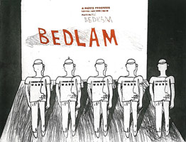 A Rakes Progress:<BR>
Bedlam, 1961 - 63<BR>
Etching, aquatint<BR>
11 3/4 x 15 3/4 in (29.8 x 40 cm)<BR>
Private collection