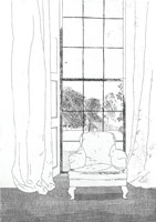 Illustrations for Six Fairy Tales from the Brothers Grimm:<BR>
Home, 1969<BR>
Etching, aquatint<BR>
18 x 12 in (45.72 x 30.48 cm)<BR>
Private collection