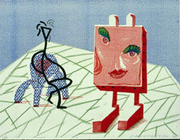 Celia With Guest (x-114), 1986<BR>
homemade print (xerox)<BR>
8 1/2 x 11 in. (21.6 x 27.9 cm)<BR>
15 x 17 1/2 in. (38.1 x 44.5 cm) (fr)