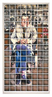 David Hockney / 
David Graves Pembroke Studios London, Tuesday, 27th April, 1982 / 
polaroid collage / 
51 3/4 x 26 1/4 (131.4 x 66.7 cm)
