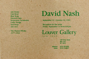 David Nash announcement, 1992