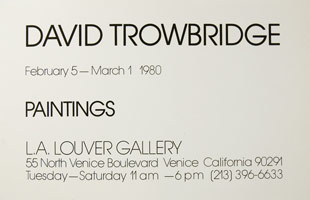David Trowbridge Paintings announcement, 1980